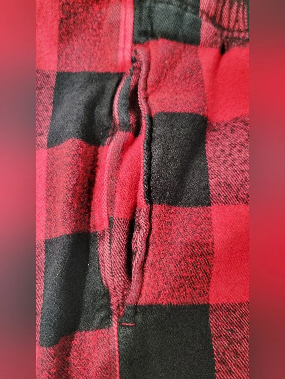 Abercrombie & Fitch Red & Black Buffalo Plaid Cotton Blend Lounge Pajama Pants |